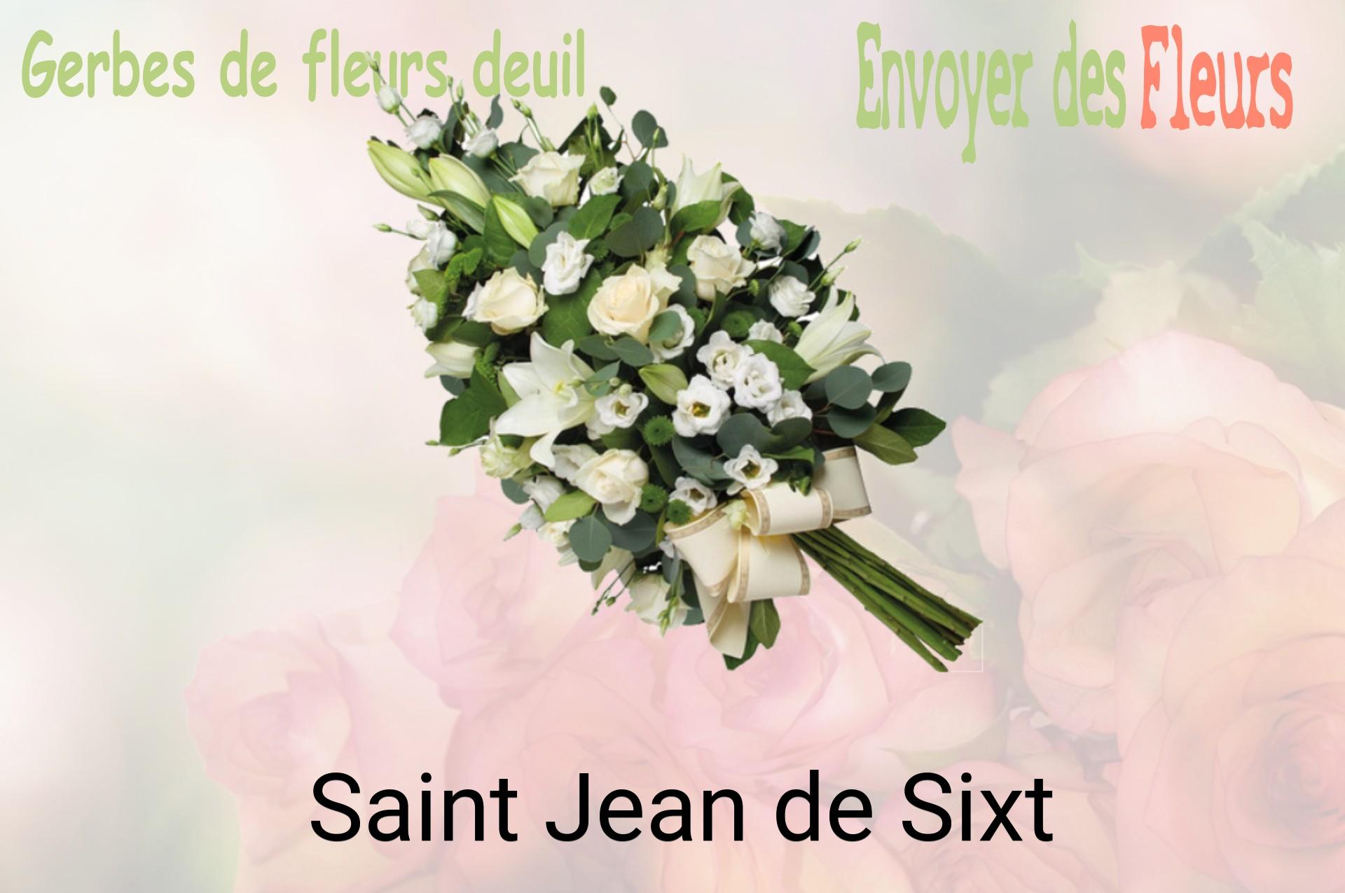 Gerbe de fleurs de deuil livrée à Saint-Jean-de-Sixt